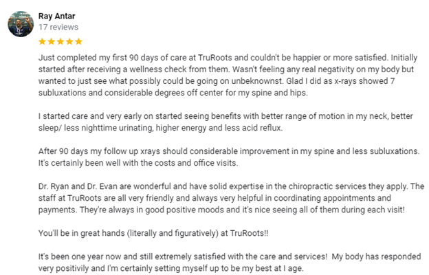 Chiropractic Mt. Juliet TN Ray Testimonial